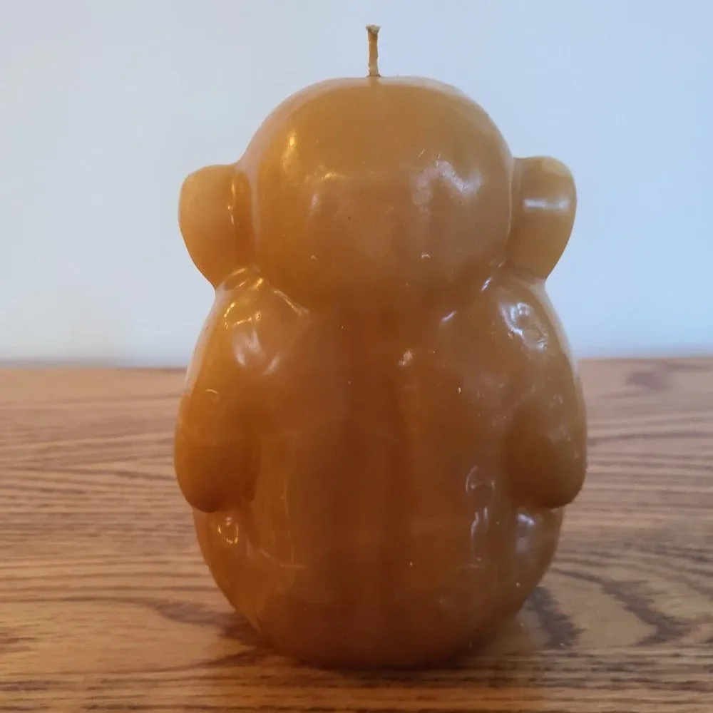 Vintage Candle - Novelty Wax Candle - Gorilla / Monkey In Glasses- Vintage Rare
